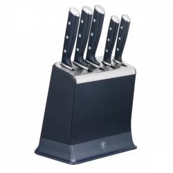 Tefal EverSharp Pro 5-Piece Knife Block Set TFK297S644, Midnight Blue, with Automatic Sharpener, Elegant and Practical Design, High-Quality Sharp Blades for Precise and Fast Cutting, Perfect for Everyday Kitchen Use