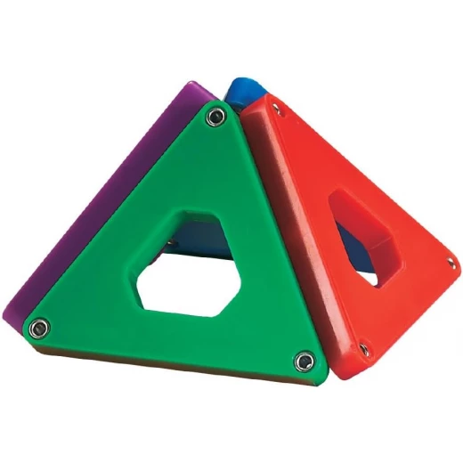Play & Learn Triangle Magnetic Tiles 24 Pieces, Educational Building Blocks for Kids - Image 2