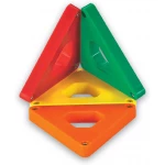 Play & Learn Triangle Magnetic Tiles 24 Pieces, Educational Building Blocks for Kids