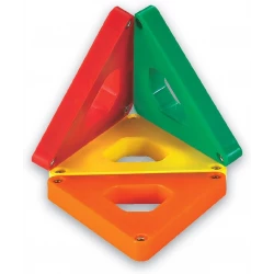 Play & Learn Triangle Magnetic Tiles 24 Pieces, Educational Building Blocks for Kids