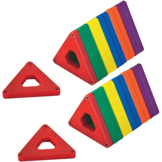 Play & Learn Triangle Magnetic Tiles 24 Pieces, Educational Building Blocks for Kids - Image 3