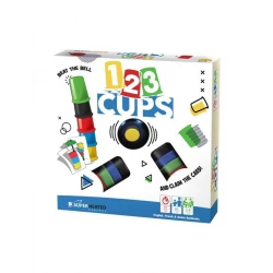 Superheated Neurons 123 Cups Board Game for Kids, Color Matching, Speed Challenge, Set of Cups
