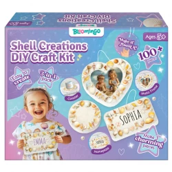 Bloomingo Shell 3 in 1 Creations DIY Kit for Kids, Arts and Crafts Set, Ages 5+