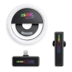 طقم تسجيل فيديو مباشر Mi Mic للهواتف التي تعمل بنظام Android، يتضمن إضاءة حلقية، ميكروفون، اتصال لاسلكي 2.4 جيجاهرتز