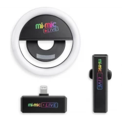 طقم تسجيل فيديو مباشر Mi Mic للهواتف التي تعمل بنظام Android، يتضمن إضاءة حلقية، ميكروفون، اتصال لاسلكي 2.4 جيجاهرتز