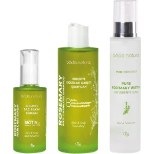 Bade Natural Anti Hair Loss Set: Shampoo 200ml, Serum 50ml, And Tonic Spray 100ml