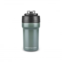 Karaca Thermosteel Camping 2 in 1 Stainless Steel Thermos Khaki 450 ml