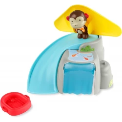 Skip Hop Zoo Outdoor Adventure Playset Featuring Marshall Monkey 4 Piece Set Includes Water Table, Umbrella, and 2 Animal Figures Ideal for Toddlers and Young Children