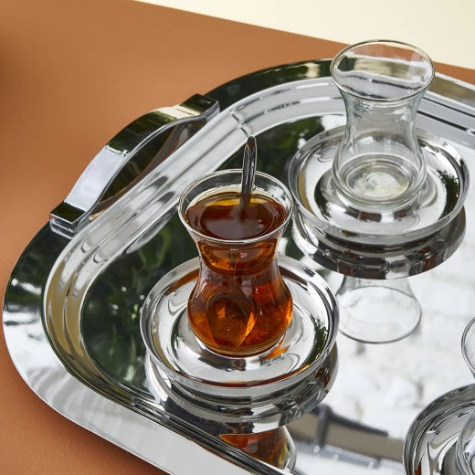 طقم شاي كاراجا تايم لس بلاتينيوم 40 قطعة، 12 شخص، تصميم أنيق - كراجا - Image 3