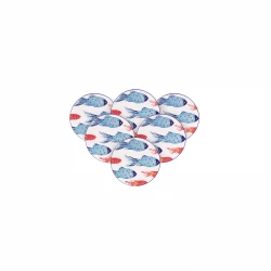 Karaca Nemo Serving Plates Set of 6, Porcelain, Elegant Design, 2024 Edition, Dishwasher Safe