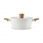 Karaca x Refika Swiss Crystal Almond Cream 24 cm Nonstick Frying Pan - karaca