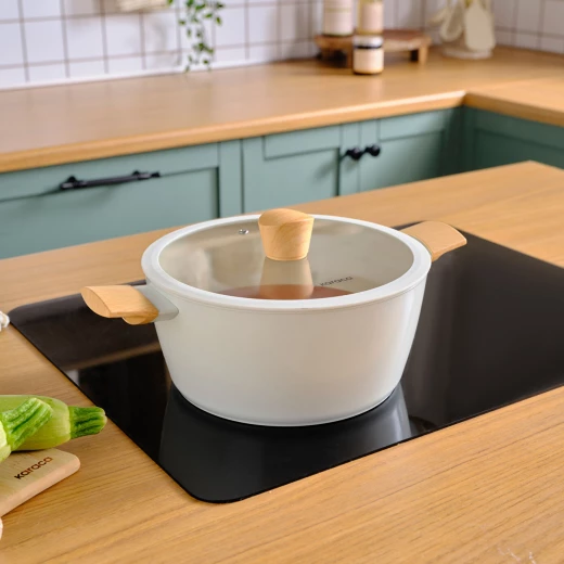 Karaca x Refika Swiss Crystal Almond Cream 24 cm Nonstick Frying Pan - karaca - Image 7