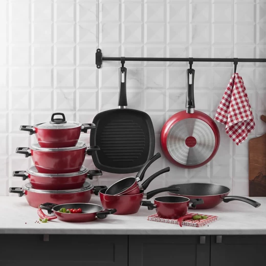 Karaca BioDiamond Cherry Saucepan 14 cm Red Nonstick Cookware with Excellent Heat Conduction and Durable Construction for Effortless Cooking and Easy Cleaning - karaca - Image 2