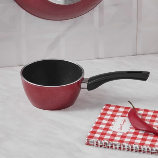 Karaca BioDiamond Cherry Saucepan 14 cm Red Nonstick Cookware with Excellent Heat Conduction and Durable Construction for Effortless Cooking and Easy Cleaning - karaca - Image 4