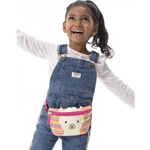 Skip Hop Zoo Llama Hip Pack for Toddlers, Adjustable Crossbody Waist Bag, 3D Details - Image 3