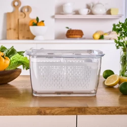 طقم حاويات تخزين الطعام من كاراجا سيتروس 4 قطع ابيض متين محكم الاغلاق خالي من مادة BPA تنظيم مثالي للمطبخ حاويات بلاستيكية مثالية للتبريد والتخزين في خزانة المؤن
