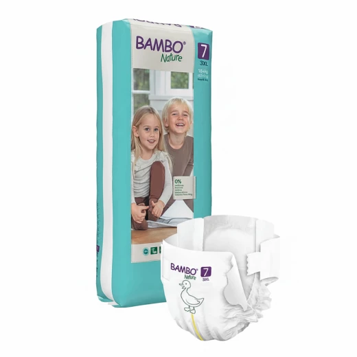 Bambo Nature Boy and Girl Diapers Size 7, 18+ kg, 40 Count, Eco-Friendly Bambo Nature Boy and Girl Diapers Size 7, 18+ kg, 40 Count, Eco-Friendly