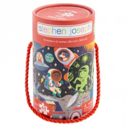 Stephen Joseph Glow-in-the-Dark Space Puzzle with Canister, 100 Pieces, Ages 3+