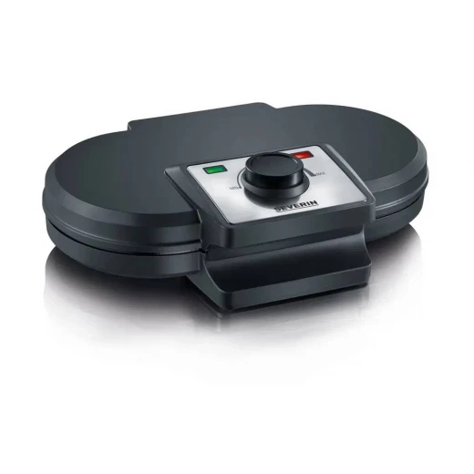 Severin WA 2106 Waffle Maker Black Non Stick Coating 1200W Makes 2 Large Waffles Easily Cleaned Compact Design Perfect for Family Breakfasts and Desserts Severin WA 2106 Waffle Maker Black Non Stick Coating 1200W Makes 2 Large Waffles Easily Cleaned Compact Design Perfect for Family Breakfasts and Desserts