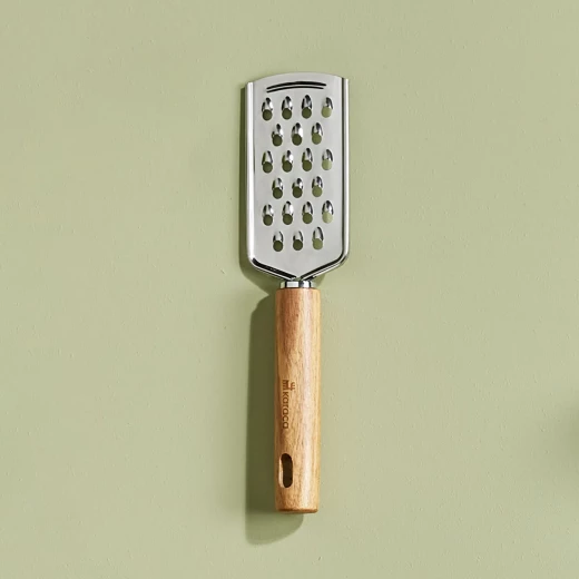 Karaca Woody Hand Grater Stainless Steel Kitchen Tool for Effortless Grating 2 Sided Design with Comfortable Wooden Handle Perfect for Vegetables Fruits and More Karaca Woody Hand Grater Stainless Steel Kitchen Tool for Effortless Grating 2 Sided Design with Comfortable Wooden Handle Perfect for Vegetables Fruits and More