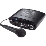 نظام كاريوكي Easy Karaoke EKG88BBT بتقنية البلوتوث أسود، يتضمن ميكروفونات، متوافق مع CDG