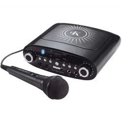 Easy Karaoke EKG88BBT Bluetooth Karaoke System Black, Includes Microphones, CDG Compatible