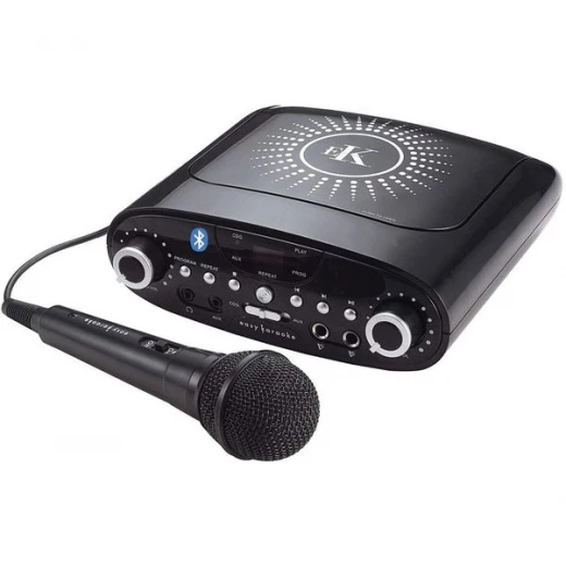 نظام كاريوكي Easy Karaoke EKG88BBT بتقنية البلوتوث أسود، يتضمن ميكروفونات، متوافق مع CDG نظام كاريوكي Easy Karaoke EKG88BBT بتقنية البلوتوث أسود، يتضمن ميكروفونات، متوافق مع CDG