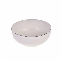Karaca Elica 20 cm White Porcelain Bowl Set, Classic Design for Serving Soups, Salads, and Desserts, Elegant Addition to Your Tableware Collection