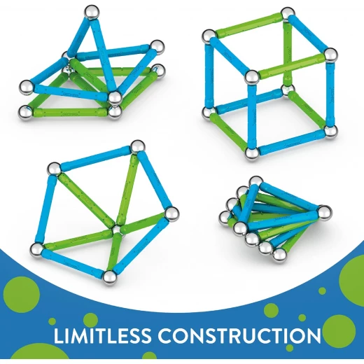 مجموعة بناء مغناطيسية Geomag Classic معاد تدويرها 25 قطعة، لعبة تعليمية STEM - Image 4