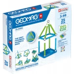 مجموعة بناء مغناطيسية Geomag Classic معاد تدويرها 25 قطعة، لعبة تعليمية STEM