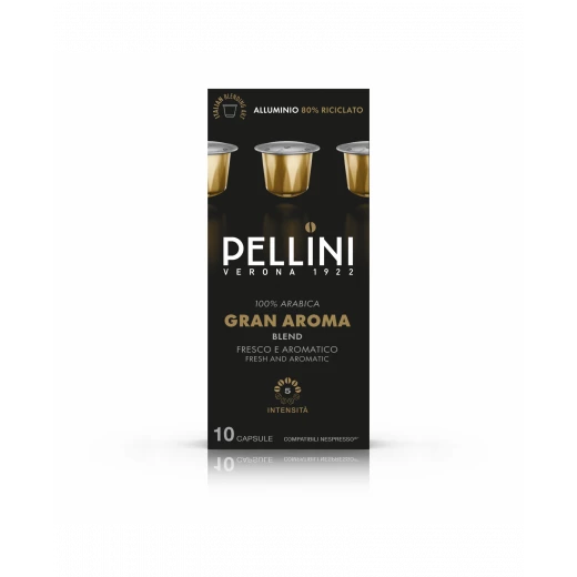 Pellini Nespresso Compatible Coffee Capsules 10 Count, 55g, 100% Arabica Blend Pellini Nespresso Compatible Coffee Capsules 10 Count, 55g, 100% Arabica Blend