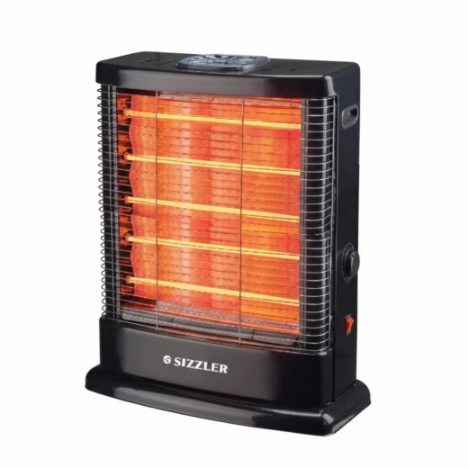 Sizler Electric Heater 2500W 5 Bar Black with Overheat Protection, Adjustable Thermostat, and Tip Over Safety Feature Ideal for Home and Office Heating up to 250 Sq Ft Sizler Electric Heater 2500W 5 Bar Black with Overheat Protection, Adjustable Thermostat, and Tip Over Safety Feature Ideal for Home and Office Heating up to 250 Sq Ft