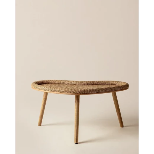 Madame Coco Perla Rattan Coffee Table, Natural Finish, Exquisite Woven Design, Durable Construction, Perfect for Living Room, Dimensions: 77cm x 41cm x 39cm, Stylish Home Decor Madame Coco Perla Rattan Coffee Table, Natural Finish, Exquisite Woven Design, Durable Construction, Perfect for Living Room, Dimensions: 77cm x 41cm x 39cm, Stylish Home Decor