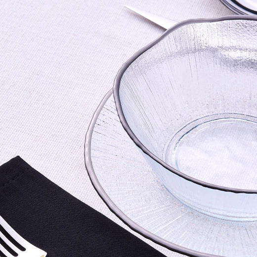 Karaca Marlon Dessert Set, 6 Piece, Clear Glass Dessert Bowls and Plates - karaca - Image 5
