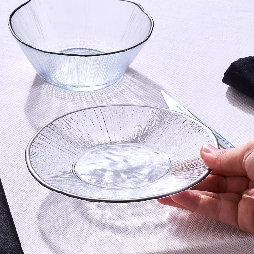 Karaca Marlon Dessert Set, 6 Piece, Clear Glass Dessert Bowls and Plates - karaca - Image 7