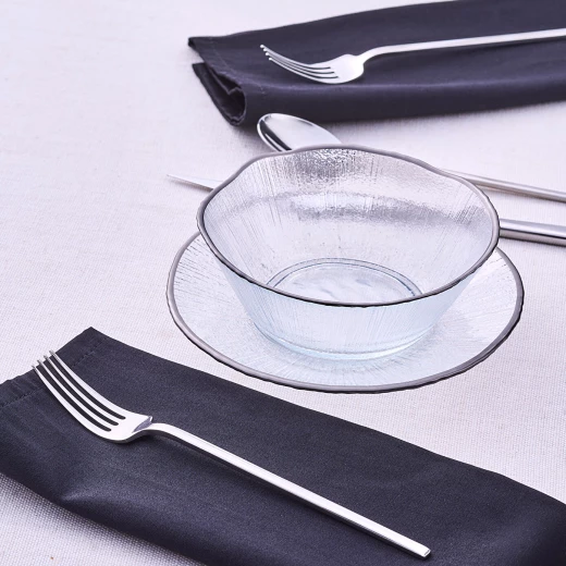 Karaca Marlon Dessert Set, 6 Piece, Clear Glass Dessert Bowls and Plates - karaca - Image 8