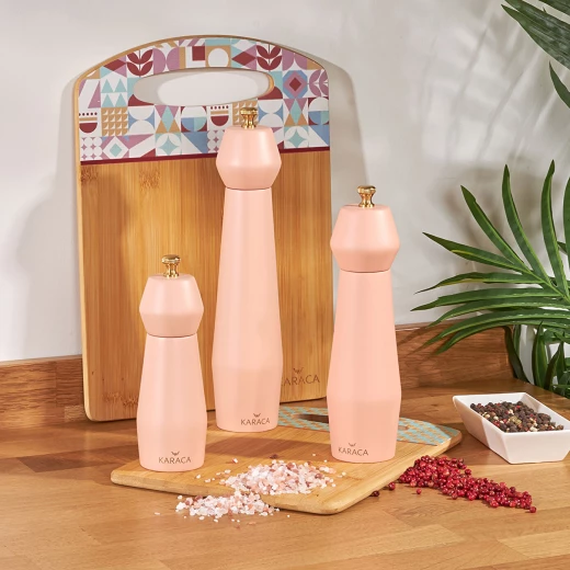 مطحنة توابل كاراجا جوي فولي 15 سم، وردي، هيكل خشبي متين - كراجا - Image 4