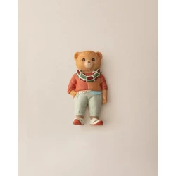 Madame Coco Pour Bear Rezin Refrigerator Magnet, Salmon Color, 4x8 cm