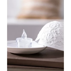 Madam Coco Chalour Decorative LED Candle Holder with 20 Warm White LEDs for Elegant Home Decor, Battery Operated 12x8 cm