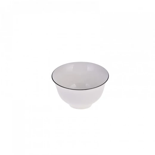 Karaca Elica Porcelain Snack Bowl 10cm White and Black, Serving Dish for Snacks and Dips - karaca - Image 2