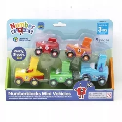 Numberblocks Mini Vehicles Set with Drivers One to Five for Ages 3 and Up