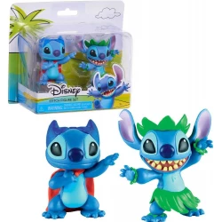 Disney Stitch Figure 2-Pack Hula and Superhero Collectible Figures 3 Inch