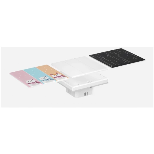 غطاء مفتاح حائط SONOFF TX Ultimate الذكي بتصميم كرتوني ثنائي العصابة 86 ملم غطاء مفتاح حائط SONOFF TX Ultimate الذكي بتصميم كرتوني ثنائي العصابة 86 ملم