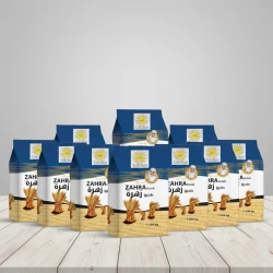 طحين زهرة الفاخر – كرتون جملة 10 × 1250 جرام – دقيق نقي فائق الجودة للمخبوزات والحلويات من الشمس