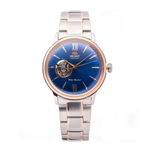 Orient Bambino Semi Skeleton Automatic Watch Blue Dial Stainless Steel Bracelet Orient Bambino Semi Skeleton Automatic Watch Blue Dial Stainless Steel Bracelet