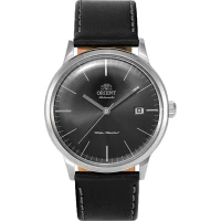 Orient Bambino FAC0000CA0 Men's Watch Stainless Steel Black Leather Strap 40.5mm