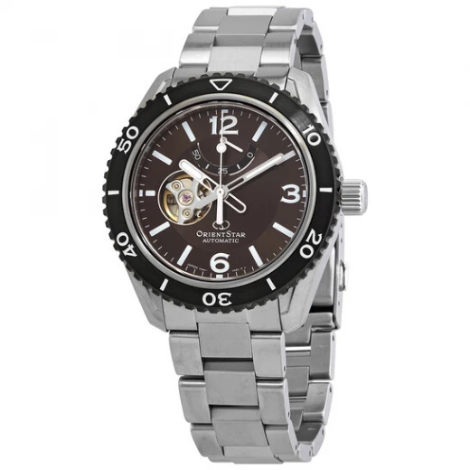 ساعة أورينت ستار شبه هيكلية 200 متر احتياطي طاقة ميكانيكية مينا بنية ساعة أورينت ستار شبه هيكلية 200 متر احتياطي طاقة ميكانيكية مينا بنية