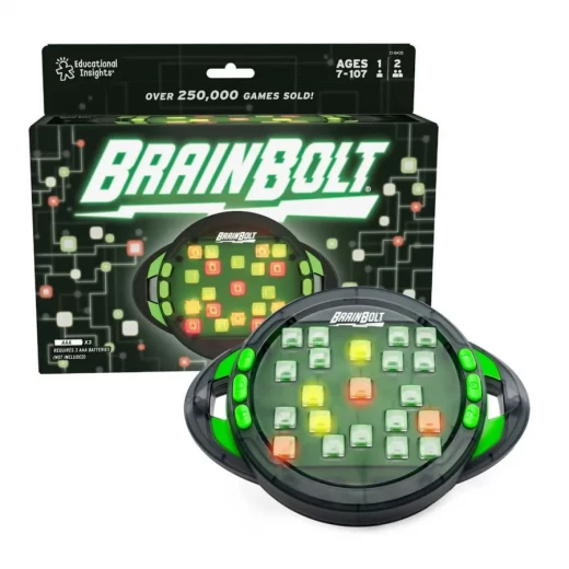لعبة الذاكرة Brainbolt من Educational Insights: لعبة ألغاز ممتعة للأطفال! عزز المهارات المعرفية مع 2 لاعبين، لعب سريع، وساعات من المرح. للأعمار من 6 سنوات فما فوق. لعبة الذاكرة Brainbolt من Educational Insights: لعبة ألغاز ممتعة للأطفال! عزز المهارات المعرفية مع 2 لاعبين، لعب سريع، وساعات من المرح. للأعمار من 6 سنوات فما فوق.