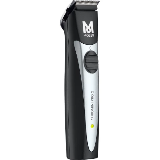 ماكينة حلاقة الشعر اللاسلكية الاحترافية Moser Chromini Pro 2 لون أسود وفضي - موسر - Image 2