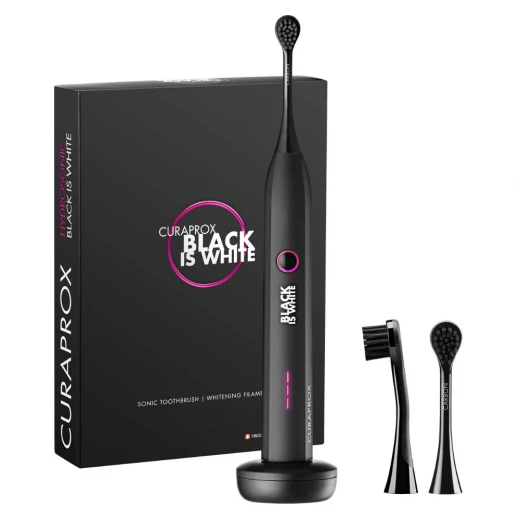 Curaprox Black Is White Hydrosonic Electric Toothbrush for Gum Care and Whitening Curaprox Black Is White Hydrosonic Electric Toothbrush for Gum Care and Whitening